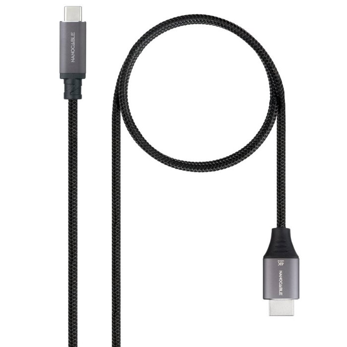 Nanocable Cable USB-C a HDMI 2.0 4K 60Hz 1.8m Negro Nanocable Cable USB-C a HDMI 2.0 4K 60Hz 1.8m Negro
